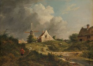 Veduta del muro in rovina ad Amsterdam tra la Muiderpoort e la Weesperpoort