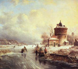 Un Fiume Ghiacciato da Jan Jacob Spohler