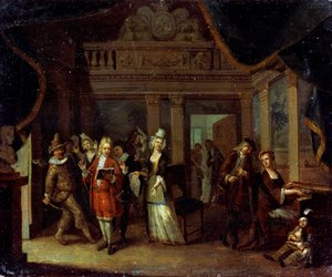 Un concerto in casa, XVIII secolo da Jan Josef Horemans the elder