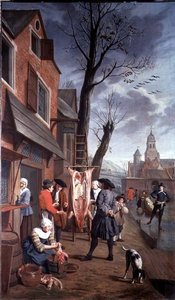 Fuori dal macellaio (una di una serie di quattro) da Jan Josef the Younger Horemans