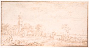 Chiesa del villaggio a Lisse da Jan Josefsz van Goyen