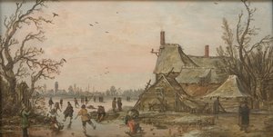 Scena invernale in una fattoria da Jan Josefsz van Goyen