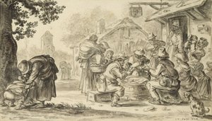 Partita a Carte dei Contadini davanti alla Locanda, 1624