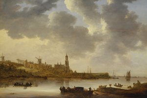 Veduta attraverso il Reno a Rhenen da Jan Josephsz van Goyen