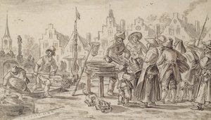 Mercato del Pesce, 1624 da Jan Josephsz van Goyen