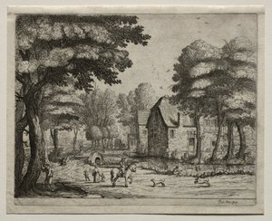 Il ponte di pietra da Jan Josephsz van Goyen