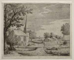 Chiesa del villaggio da Jan Josephsz van Goyen