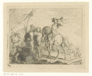 Paesaggio con viaggiatori e cavalieri da Jan Karel Jacob de Jonge