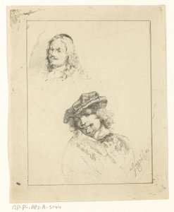Ritratti di Rembrandt e Tilmans da Jan Karel Jacob de Jonge