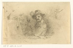 Soldato con bicchiere alzato da Jan Karel Jacob de Jonge