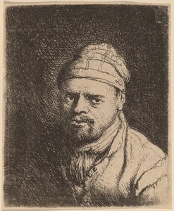 Busto di un cuoco con cappello da Jan Lievens