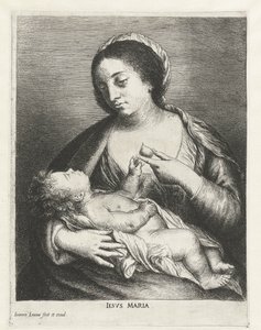 Maria con Bambino e una pera da Jan Lievens
