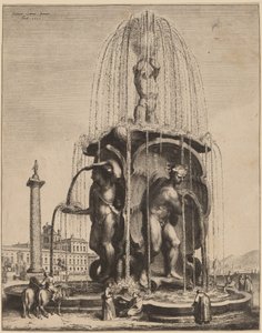 La fontana e la colonna di Traiano a Roma da Jan Lutma II