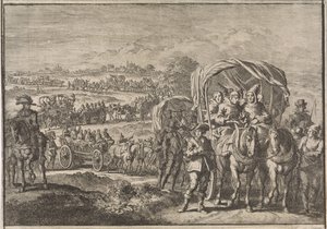 Monaci del Brabante settentrionale fuggono ad Anversa, 1637 da Jan Luyken (attributed to)