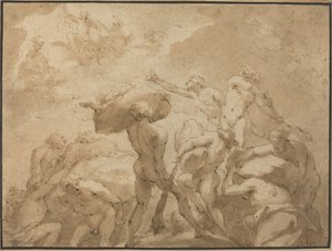 Battaglia degli Dei e dei Giganti dal Monte Olimpo e Monte Othrys