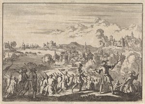 I francesi conquistano Cartagena in Sud America, 1697 da Jan Luyken