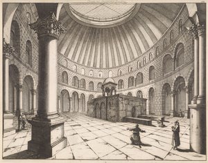 Interno della Chiesa del Santo Sepolcro a Gerusalemme da Jan Luyken