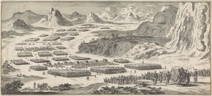 Marcia delle dodici tribù di Israele con il tabernacolo da Jan Luyken