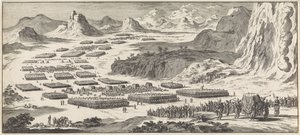 Marcia delle dodici tribù di Israele con il tabernacolo da Jan Luyken