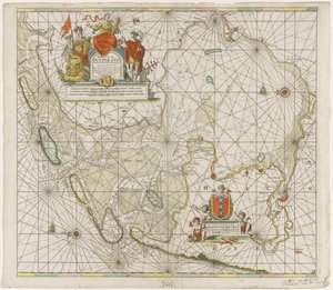 Carta nautica dello Zuiderzee e del Waddenzee da Jan Luyken