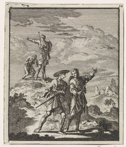 Pellegrini in un paesaggio montano da Jan Luyken