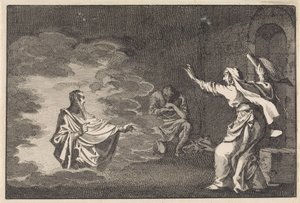 Saul dalla strega di Endor da Jan Luyken