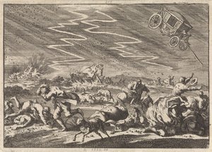 Violento temporale a Donsenhausen in Turingia, 1674 da Jan Luyken