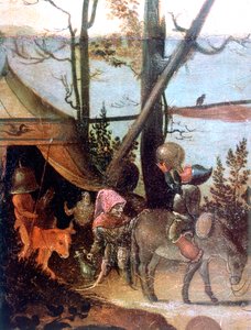 Scena di paesaggio, leggenda di San Cristoforo, c1520-1559 da Jan Mandyn