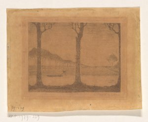 Alberi lungo il canale vicino a Woudsterweg da Jan Mankes (signed by artist)
