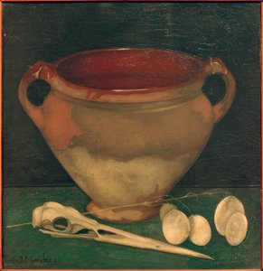 Vaso di terracotta con becco di airone da Jan Mankes