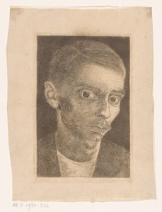 Autoritratto con baffi da Jan Mankes