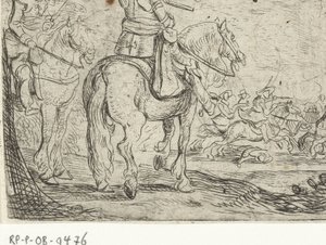 Due cavalieri in una battaglia di cavalleria da Jan Martszen de Jonge