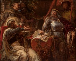 Il re Władysław Łokietek interrompe le trattative con i Cavalieri Teutonici da Jan Matejko