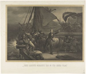 Jan van Speijk sul punto di gettare la miccia nella stiva, 1831