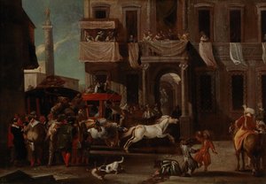 La corsa dei cavalli berberi a Roma da Jan Miel