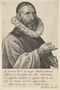 Ritratto di Jan Pietersz Sweelinck, organista e musicista ad Amsterdam da Jan Muller