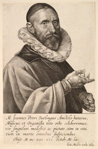 Ritratto di Jans Pietersz Sweelinck, pub. 1624 da Jan Muller