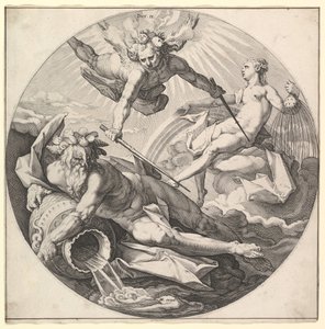 Il Secondo Giorno, Dies II, dalla serie La Creazione del Mondo, ca. 1594