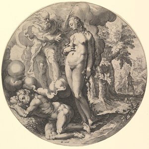 Il sesto giorno muore VI, dalla serie La creazione del mondo, ca. 1598 da Jan Muller