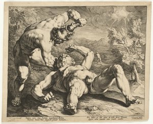 Caino uccide Abele da Jan Muller, after Cornelis Cornelisz van Haarlem