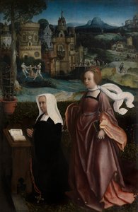 Dettaglio di Donatore con San Nicola e Moglie del Donatore con Santa Godeliva, c.1515-21 da Jan Provoost