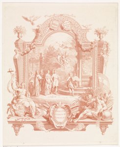 Rappresentazione allegorica in occasione del matrimonio di Arnout van Citters e Sara Jacoba Ockerse Crescite heroum soboles da Jan Punt