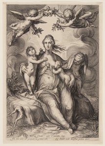 Carità, dalle Tre virtù cardinali da Jan Saenredam