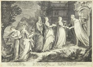 Le vergini sagge accolte dal Signore da Jan Saenredam