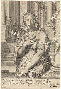 La donna adultera da Jan Saenredam
