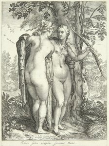 Diana e una ninfa presso un albero
