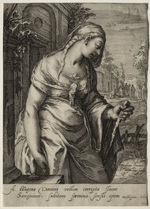 Eroine del Nuovo Testamento: La donna con il flusso di sangue da Jan Saenredam