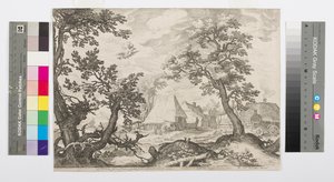 Paesaggio che mostra il rapimento di Ganimede, c.1600 da Jan Saenredam