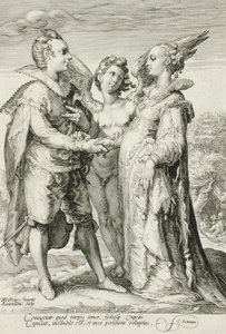 Matrimonio per piacere, Piatto 1 della Trilogia del Matrimonio, c.1594 da Jan Saenredam