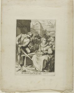 Mezzogiorno, tavola tre da Quattro Tempi del Giorno da Jan Saenredam